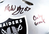 Michael Mayer Autographed Las Vegas Raiders F/S Speed Authentic Helmet w/Baby Gronk - Beckett W Hologram *Black Image 2