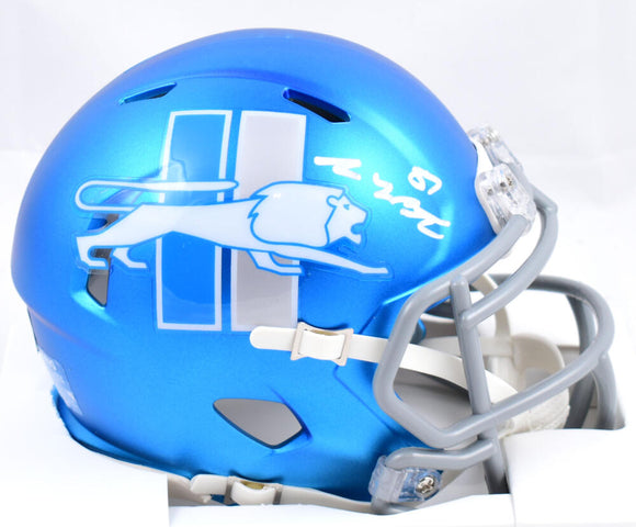 Sam LaPorta Autographed Detroit Lions Alternate 2023 Speed Mini Helmet- Beckett W Hologram *White Image 1