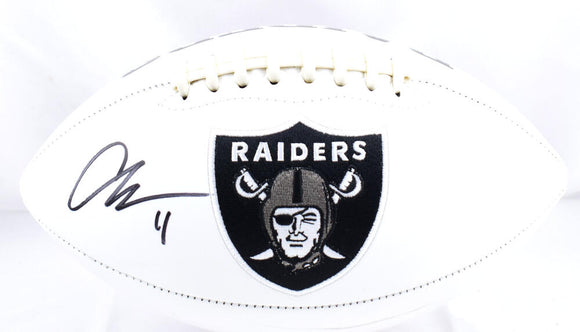 Aidan O'Connell Autographed Las Vegas Raiders Logo Football - Beckett W Hologram *Black Image 1