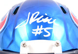Jalen Pitre Autographed Houston Texans Chrome Speed Mini Helmet-Beckett W Hologram *White Image 3