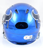 Jalen Pitre Autographed Houston Texans Chrome Speed Mini Helmet-Beckett W Hologram *White Image 4