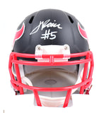 Jalen Pitre Autographed Houston Texans Flat Black Speed Mini Helmet-Beckett W Hologram *White Image 1