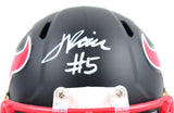 Jalen Pitre Autographed Houston Texans Flat Black Speed Mini Helmet-Beckett W Hologram *White Image 3