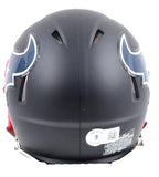 Jalen Pitre Autographed Houston Texans Flat Black Speed Mini Helmet-Beckett W Hologram *White Image 4