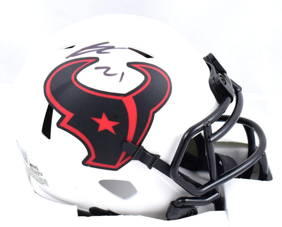 Steven Nelson Autographed Houston Texans Lunar Speed Mini Helmet-Beckett W Hologram *Black Image 1