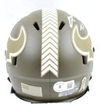 Steven Nelson Autographed Houston Texans Salute to Service Speed Mini Helmet-Beckett W Hologram *White Image 3