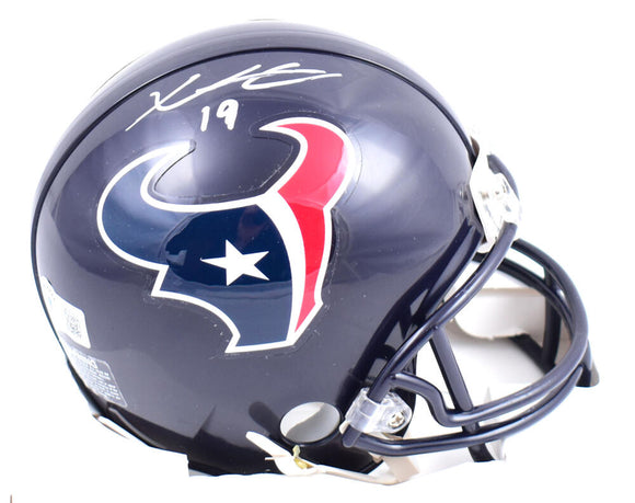 Xavier Hutchinson Autographed Houston Texans Mini Helmet-Beckett W Hologram *White Image 1