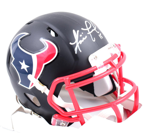 Ka'imi Fairbairn Autographed Houston Texans Flat Black Speed Mini Helmet-Beckett W Hologram *White Image 1