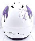 Ray Lewis Autographed Baltimore Ravens F/S Lunar Speed Helmet-Beckett W Hologram *Purple Image 3