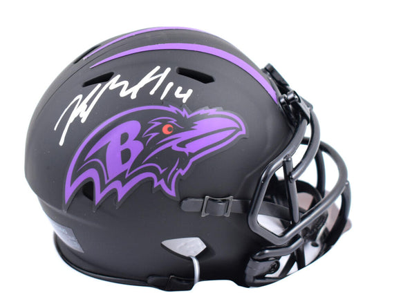 Kyle Hamilton Autographed Baltimore Ravens Eclipse Speed Mini Helmet-Beckett W Hologram *White Image 1