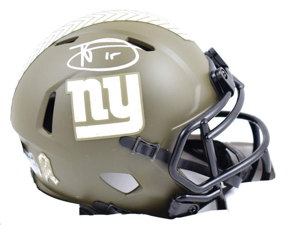 Tommy DeVito Autographed New York Giants Salute to Service Speed Mini Helmet-Beckett W Hologram *White Image 1