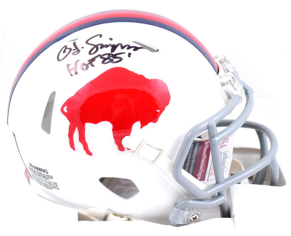 O.J. Simpson Autographed Buffalo Bills 65-73 Speed Mini Helmet w/HOF - JSA W *Black Image 1