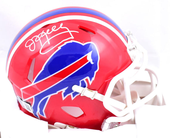 Jim Kelly Autographed Buffalo Bills 87-01 Speed Mini Helmet-Beckett W Hologram *White Image 1