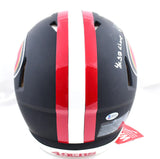 Joe Montana Autographed San Francisco 49ers F/S Flat Black Authentic Helmet w/3 Insc- Beckett W *Smeared Image 4