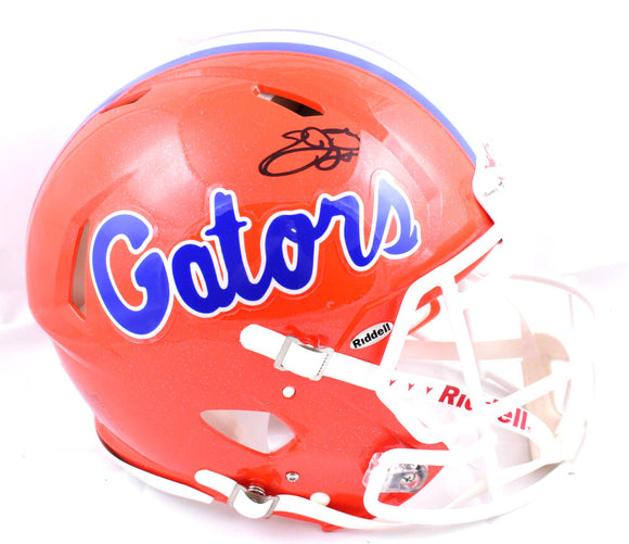 Emmitt Smith Autographed Florida Gators F/S Speed Authentic Helmet - Beckett W Hologram *Black *Damaged Image 1