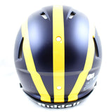 Aidan Hutchinson Autographed Michigan Wolverines F/S Speed Authentic Helmet- Beckett W Hologram *Yellow *Damaged  Image 3