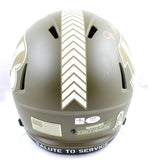 Ja'Marr Chase Autographed Cincinnati Bengals Salute to Service F/S Speed Helmet - PSA*Orange *Damaged Image 4