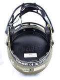 Kurt Warner Autographed F/S Rams Salute to Service Speed Helmet w/HOF, SB MVP -Beckett W Hologram *Yellow Image 5