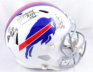 Kelly/Reed/Thomas Autographed Buffalo Bills F/S Speed Helmet w/HOF - JSA W *Black Image 1