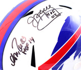 Kelly/Reed/Thomas Autographed Buffalo Bills F/S Speed Helmet w/HOF - JSA W *Black Image 2