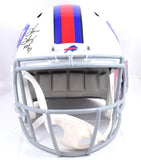 Kelly/Reed/Thomas Autographed Buffalo Bills F/S Speed Helmet w/HOF - JSA W *Black Image 4