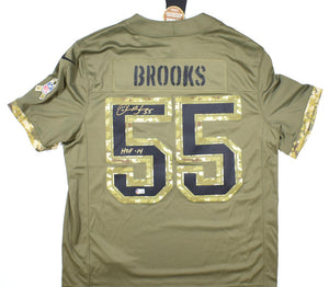 Derrick Brooks Autographed Tampa Bay Buccaneers Salute To Service Limited Player Jersey w/HOF-Beckett Hologram *Gold Image 1