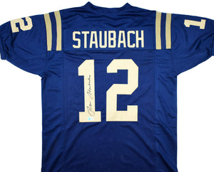 Roger Staubach Autographed Navy College Style Jersey - Beckett W Hologram *Black Image 1