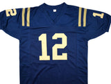 Roger Staubach Autographed Navy College Style Jersey - Beckett W Hologram *Black Image 3