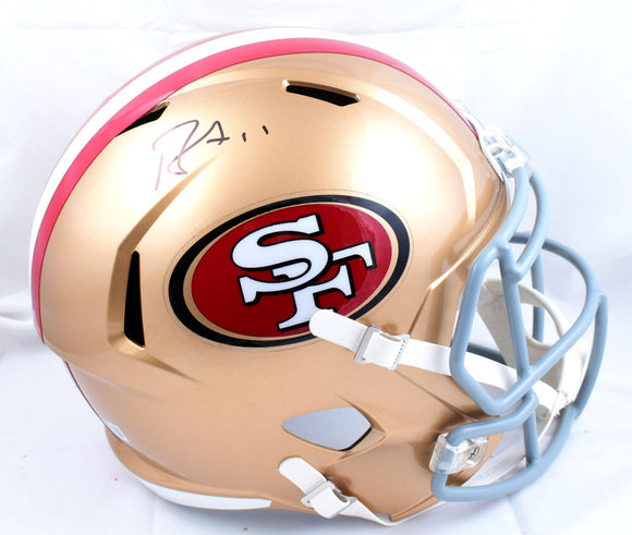 Brandon Aiyuk Autographed San Francisco 49ers F/S Speed Helmet-Beckett W Hologram *Black Image 1