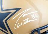 Jason Witten Autographed Dallas Cowboys F/S Salute to Service 2023 Speed Authentic Helmet- Beckett W Hologram *White Image 2