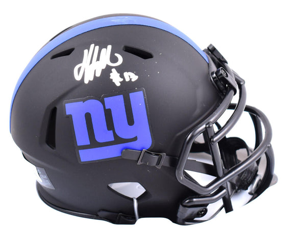 Jalin Hyatt Autographed New York Giants Eclipse Speed Mini Helmet - Beckett W Hologram *Silver Image 1