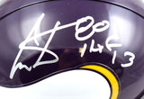 Cris Carter Autographed Minnesota Vikings 61-79 Mini Helmet w/HOF - Beckett W Hologram *Silver Image 2