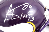 Cris Carter Autographed Minnesota Vikings 83-01 Mini Helmet w/HOF - Beckett W Hologram *Silver Image 2