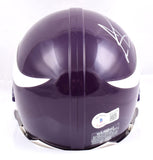 Cris Carter Autographed Minnesota Vikings 83-01 Mini Helmet w/HOF - Beckett W Hologram *Silver Image 3