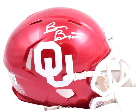 Brian Bosworth Autographed Oklahoma Sooners Speed Mini Helmet - Beckett W Hologram *White Image 1
