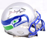 Steve Largent Autographed Seattle Seahawks 83-01 Speed Mini Helmet w/HOF-Beckett W Hologram *Black Image 1