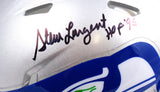 Steve Largent Autographed Seattle Seahawks 83-01 Speed Mini Helmet w/HOF-Beckett W Hologram *Black Image 2