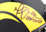 Marshall Faulk Autographed St. Louis Rams Eclipse Speed Mini Helmet w/HOF - Beckett W Hologram *Black Image 2