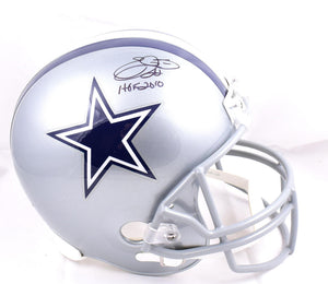 Emmitt Smith Autographed F/S Dallas Cowboys Helmet w/ HOF - Beckett W Hologram *Black Image 1