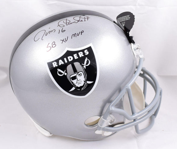  Jim Plunkett Autographed Raiders F/S Helmet w/SB MVP-Beckett W Hologram *Black Image 1