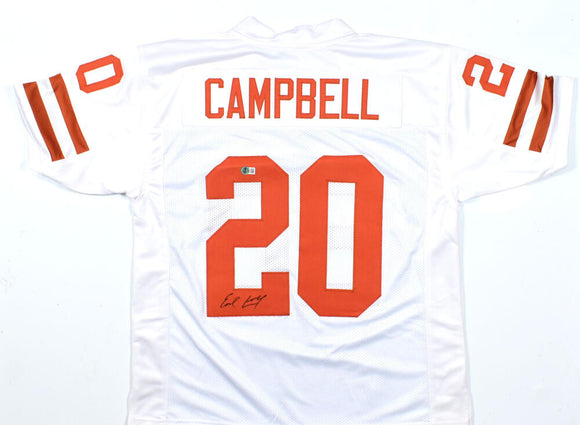 Earl Campbell Autographed White College Style Jersey - Beckett W Hologram *Black Image 1