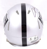Aidan O'Connell Autographed Las Vegas Raiders Speed Mini Helmet-Beckett W Hologram *Black *Thin Image 3