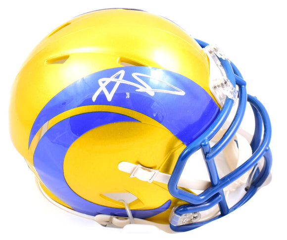Aaron Donald Autographed Los Angeles Rams Flash Speed Mini Helmet-Beckett W Hologram *White Image 1