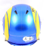 Aaron Donald Autographed Los Angeles Rams Speed Mini Helmet-Beckett W Hologram *Black Image 3