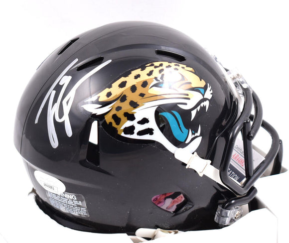 Travis Etienne Jr. Autographed Jacksonville Jaguars Speed Mini Helmet - JSA *Silver Image 1