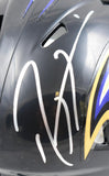Ray Lewis Autographed Baltimore Ravens Speed Mini Helmet-Beckett W Hologram*Silver Image 2
