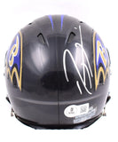 Ray Lewis Autographed Baltimore Ravens Speed Mini Helmet-Beckett W Hologram*Silver Image 3