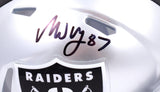 Michael Mayer Autographed Las Vegas Raiders Speed Mini Helmet-Beckett W Hologram *Black *Thin Image 2