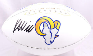 Kyren Williams Autographed Los Angeles Rams Logo Football- Beckett W Hologram *Black Image 1