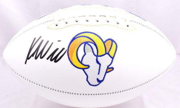 Kyren Williams Autographed Los Angeles Rams Logo Football- Beckett W Hologram *Black Image 1
